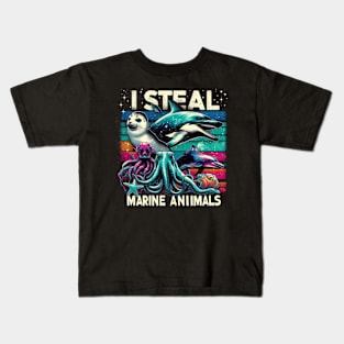 I Steal Marine Animals Kids T-Shirt